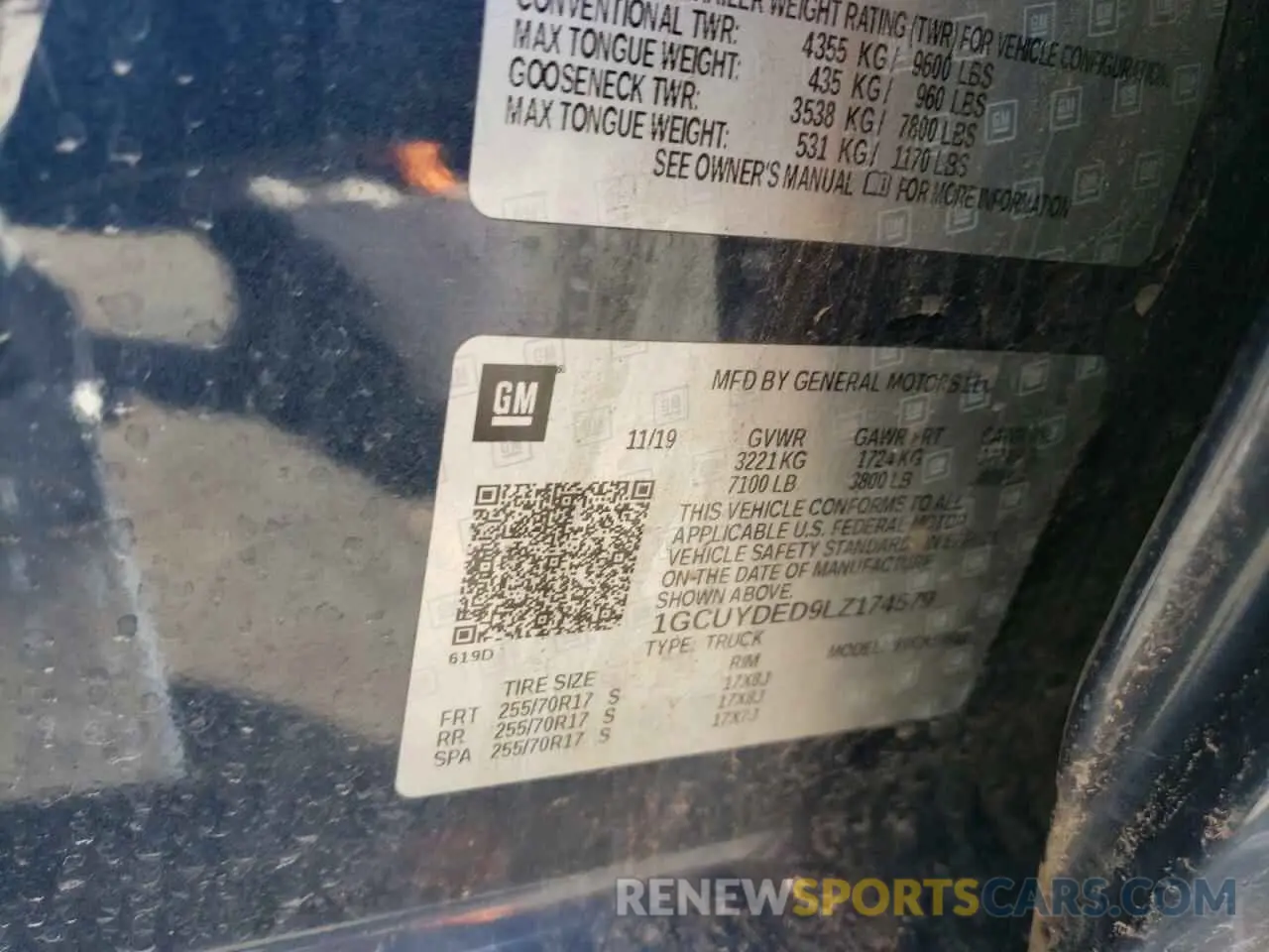 12 fotografías del automóvil dañado 1GCUYDED9LZ174579 CHEVROLET ALL Models 2020