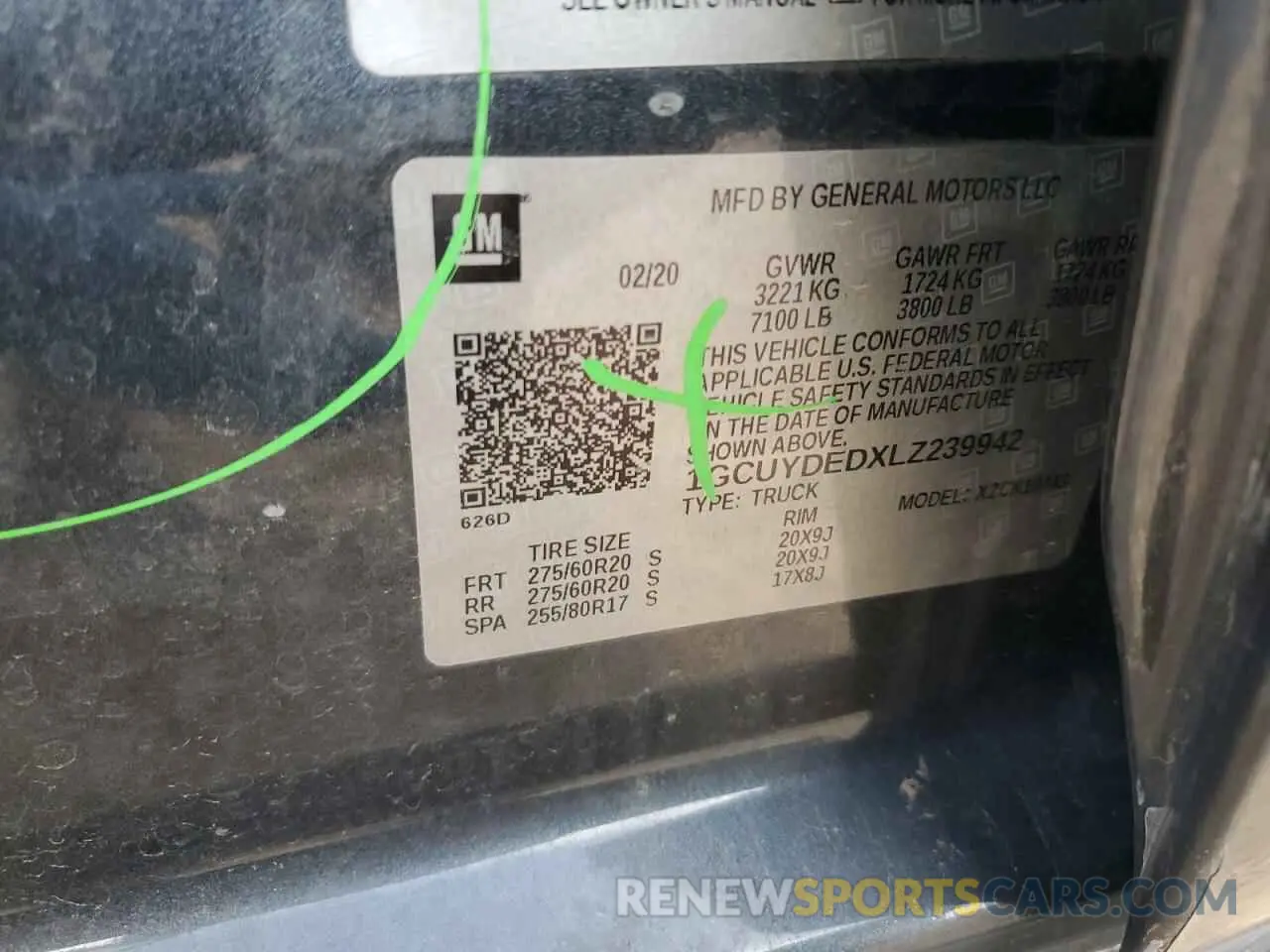 13 fotografías del automóvil dañado 1GCUYDEDXLZ239942 CHEVROLET ALL Models 2020