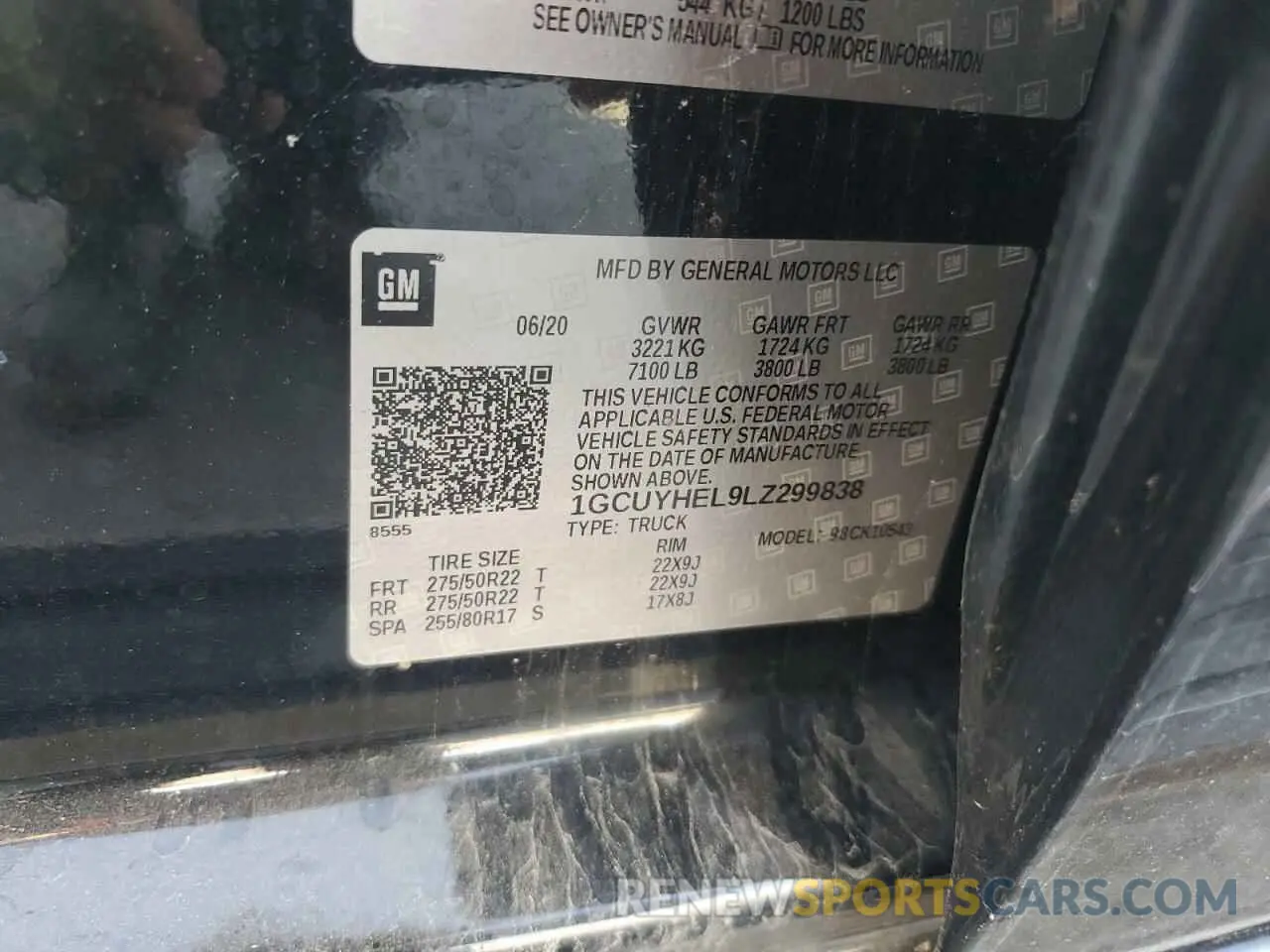 12 fotografías del automóvil dañado 1GCUYHEL9LZ299838 CHEVROLET ALL Models 2020