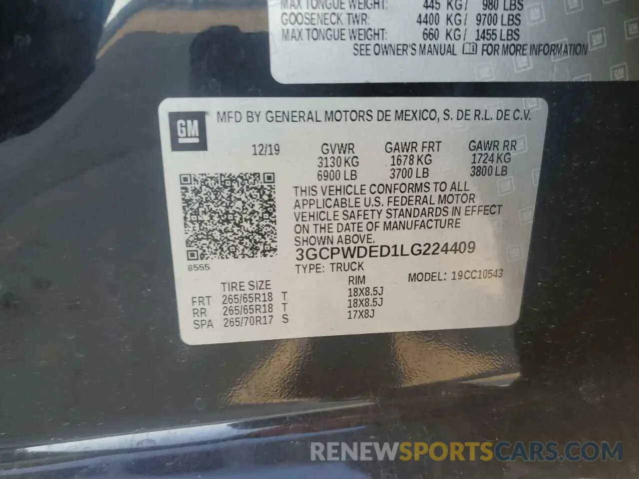 14 fotografías del automóvil dañado 3GCPWDED1LG224409 CHEVROLET ALL Models 2020