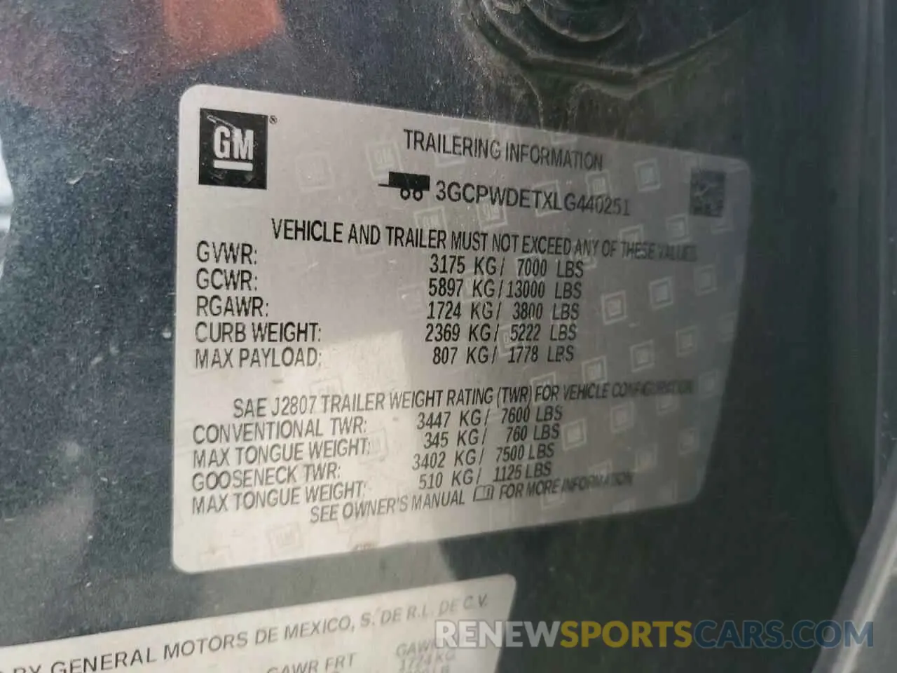 12 fotografías del automóvil dañado 3GCPWDETXLG440251 CHEVROLET ALL Models 2020