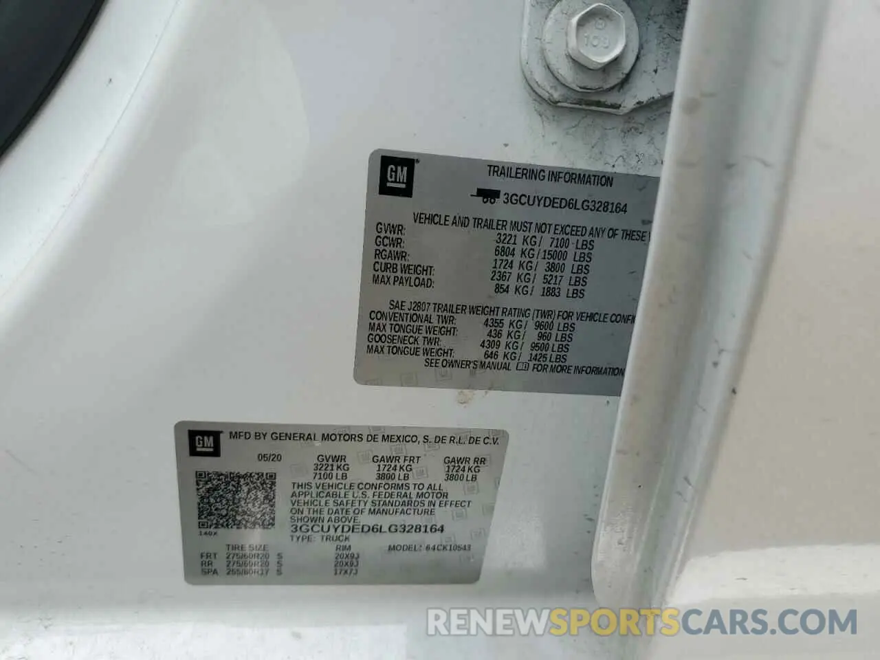 13 fotografías del automóvil dañado 3GCUYDED6LG328164 CHEVROLET ALL Models 2020