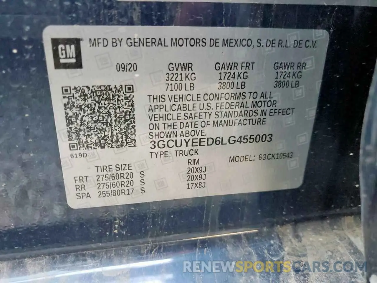 13 fotografías del automóvil dañado 3GCUYEED6LG455003 CHEVROLET ALL Models 2020