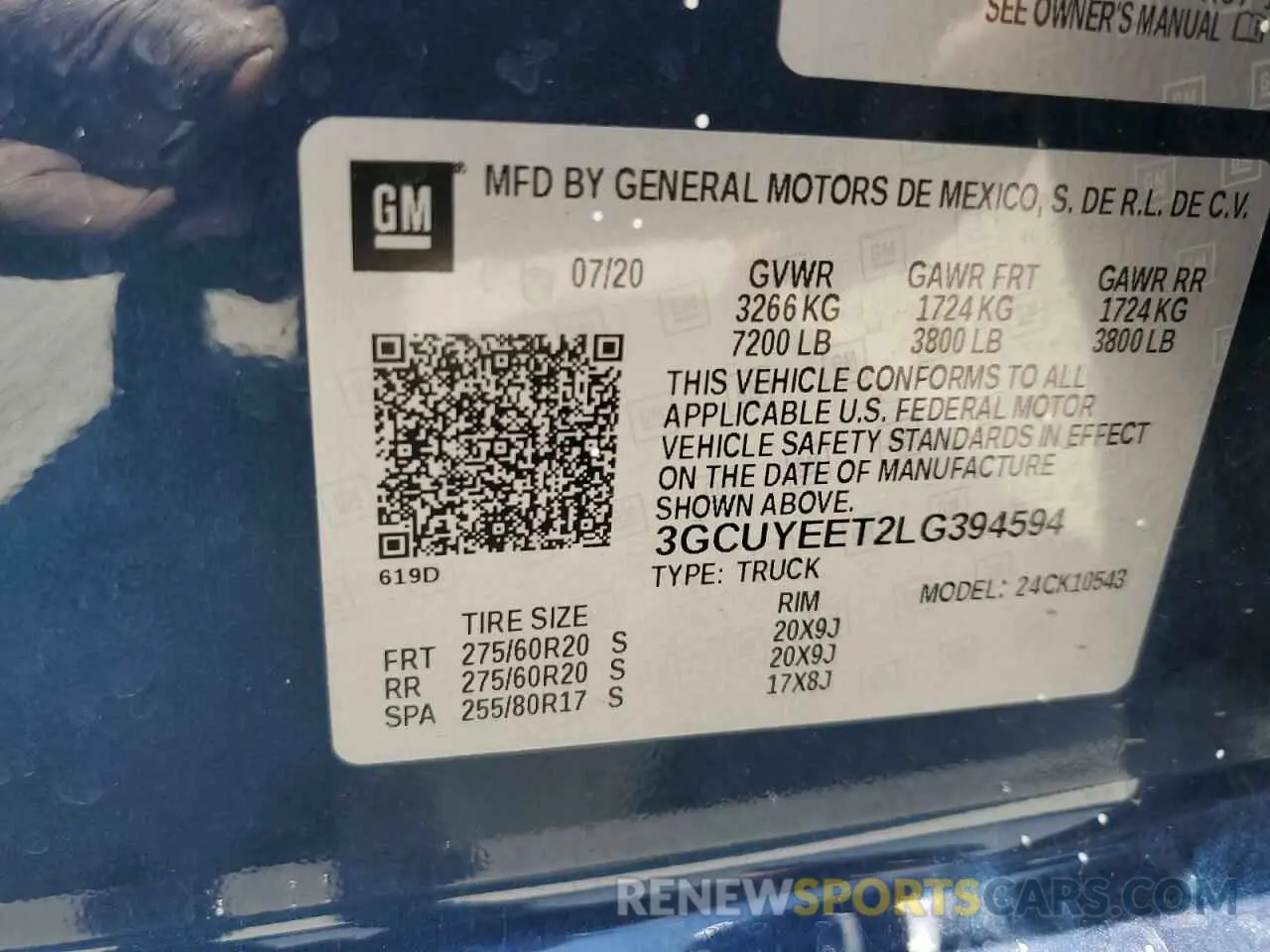 13 fotografías del automóvil dañado 3GCUYEET2LG394594 CHEVROLET ALL Models 2020