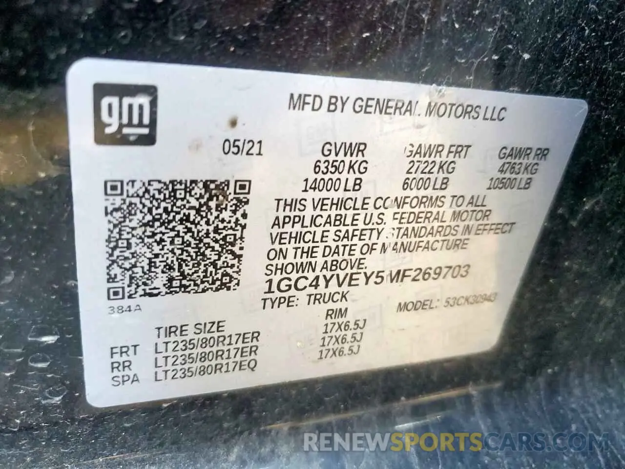 12 fotografías del automóvil dañado 1GC4YVEY5MF269703 CHEVROLET ALL Models 2021