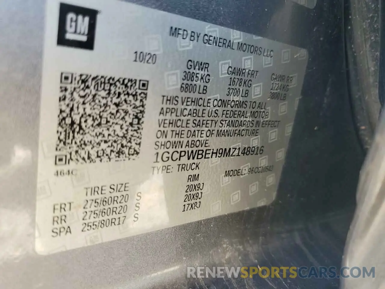 13 fotografías del automóvil dañado 1GCPWBEH9MZ148916 CHEVROLET ALL Models 2021