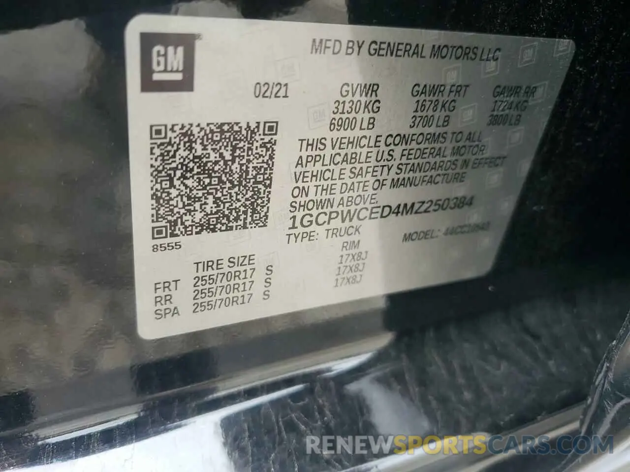12 fotografías del automóvil dañado 1GCPWCED4MZ250384 CHEVROLET ALL Models 2021