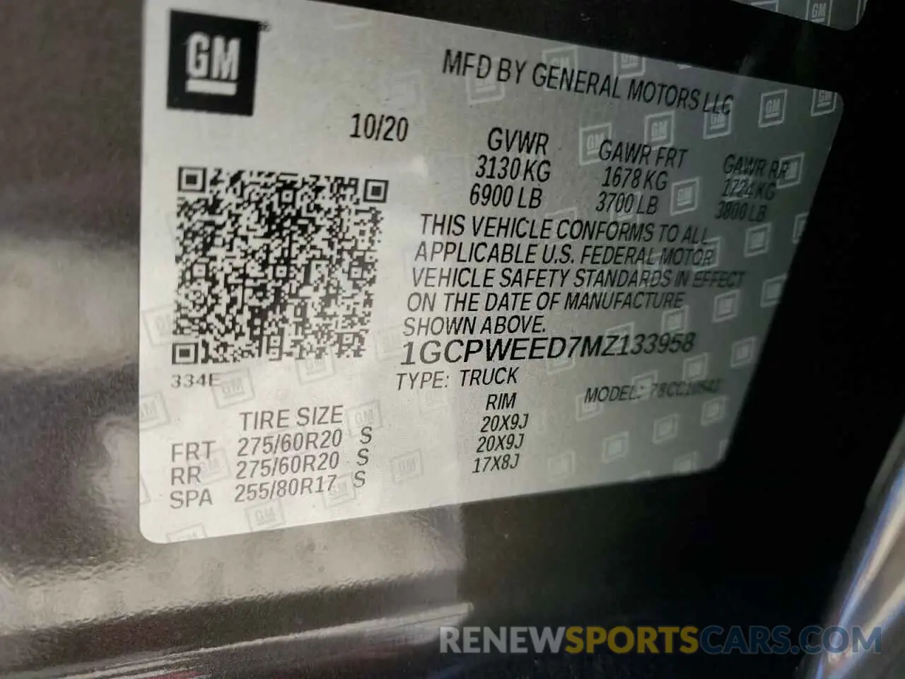 13 fotografías del automóvil dañado 1GCPWEED7MZ133958 CHEVROLET ALL Models 2021