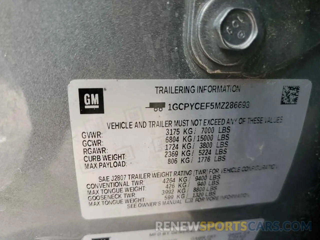 13 fotografías del automóvil dañado 1GCPYCEF5MZ286693 CHEVROLET ALL Models 2021
