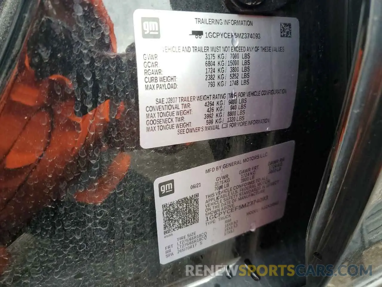 14 fotografías del automóvil dañado 1GCPYCEF5MZ374093 CHEVROLET ALL Models 2021
