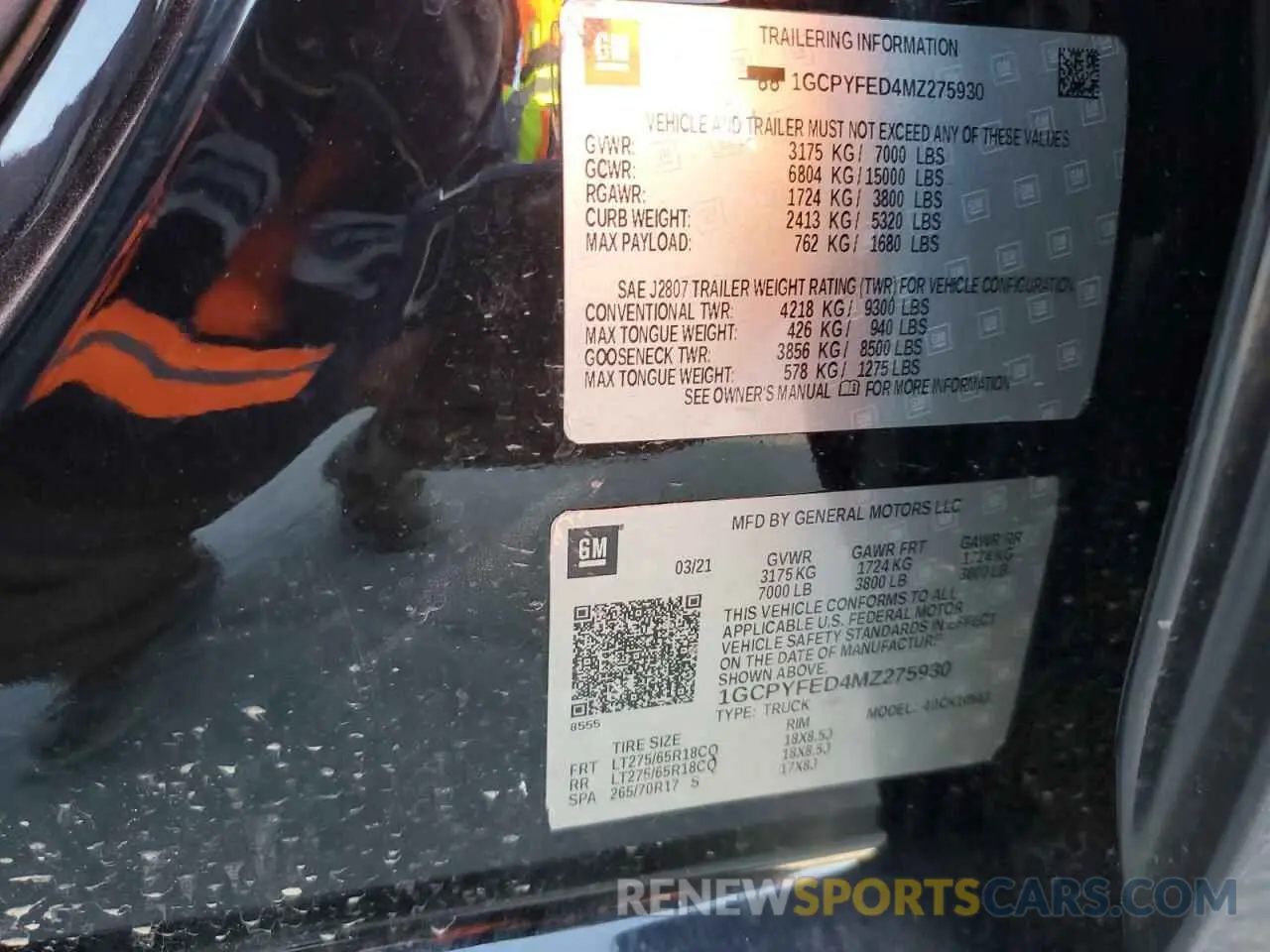 13 fotografías del automóvil dañado 1GCPYFED4MZ275930 CHEVROLET ALL Models 2021