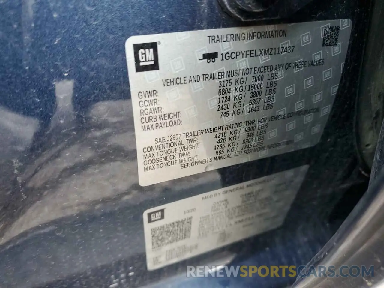 12 fotografías del automóvil dañado 1GCPYFELXMZ117437 CHEVROLET ALL Models 2021