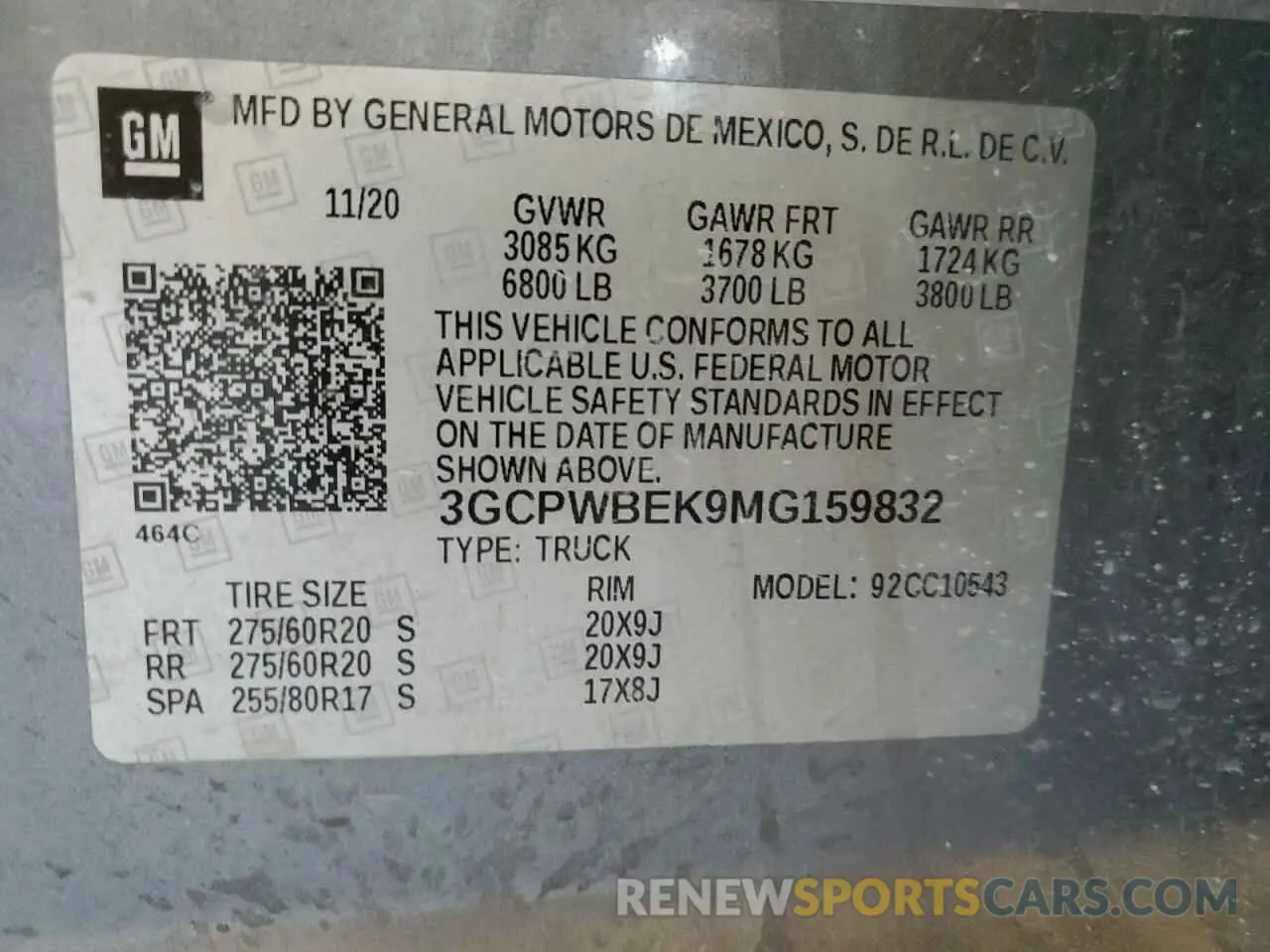 14 fotografías del automóvil dañado 3GCPWBEK9MG159832 CHEVROLET ALL Models 2021