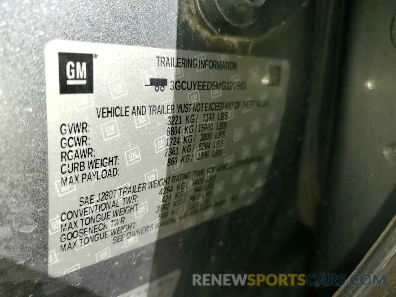 14 fotografías del automóvil dañado 3GCUYEED5MG120963 CHEVROLET ALL Models 2021
