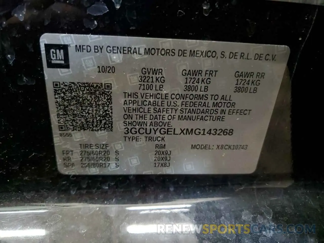 14 fotografías del automóvil dañado 3GCUYGELXMG143268 CHEVROLET ALL Models 2021