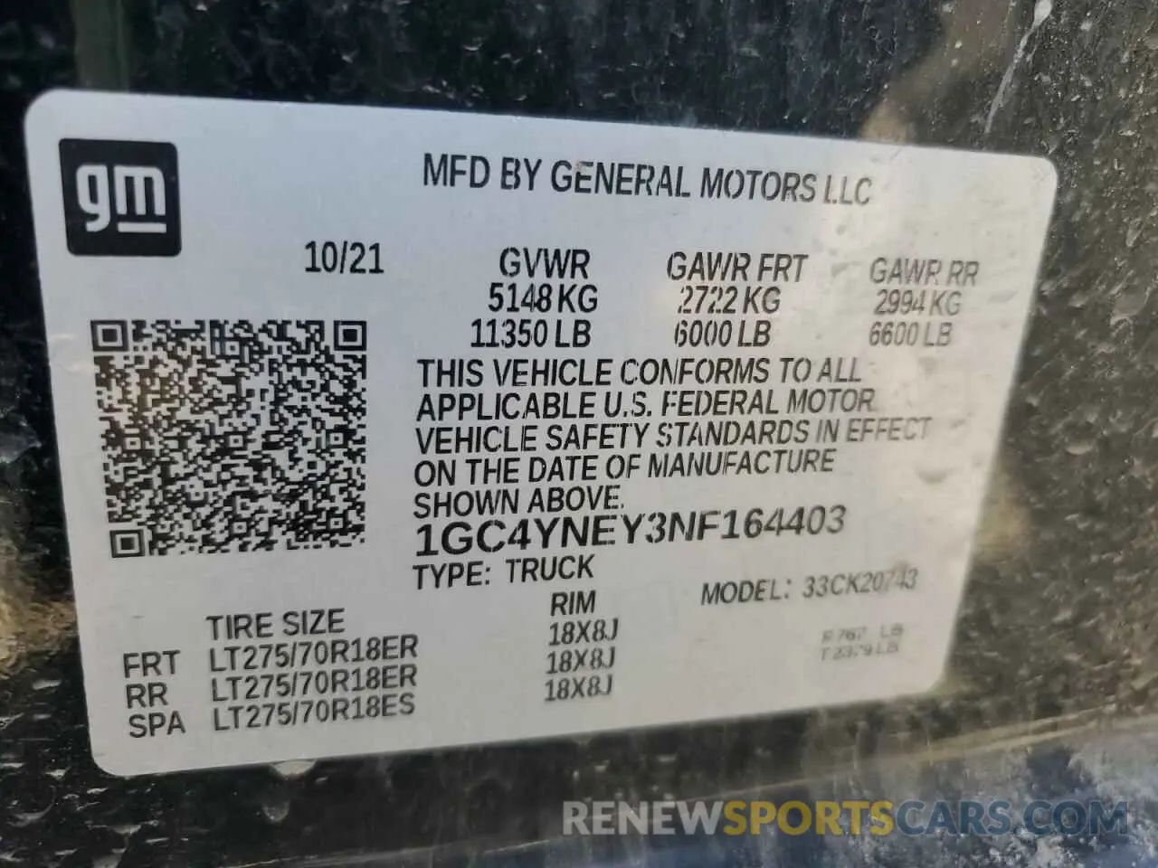 13 fotografías del automóvil dañado 1GC4YNEY3NF164403 CHEVROLET ALL Models 2022