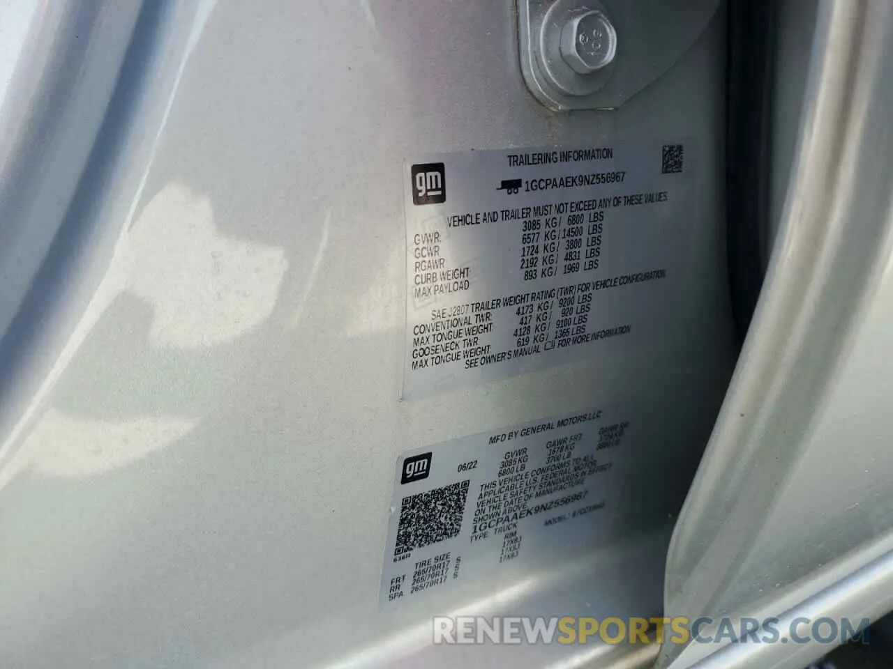 12 fotografías del automóvil dañado 1GCPAAEK9NZ556967 CHEVROLET ALL Models 2022