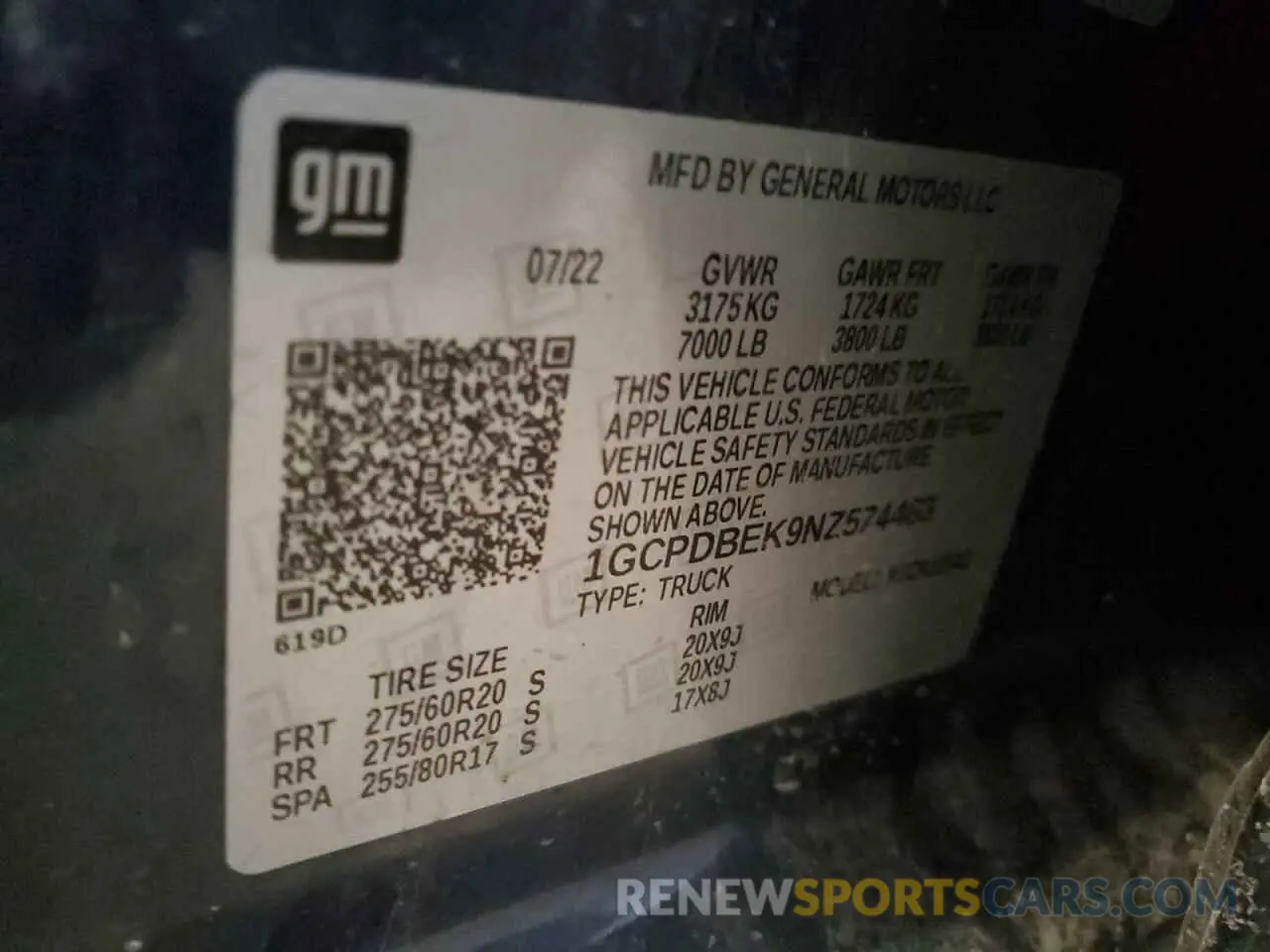 15 fotografías del automóvil dañado 1GCPDBEK9NZ574463 CHEVROLET ALL Models 2022