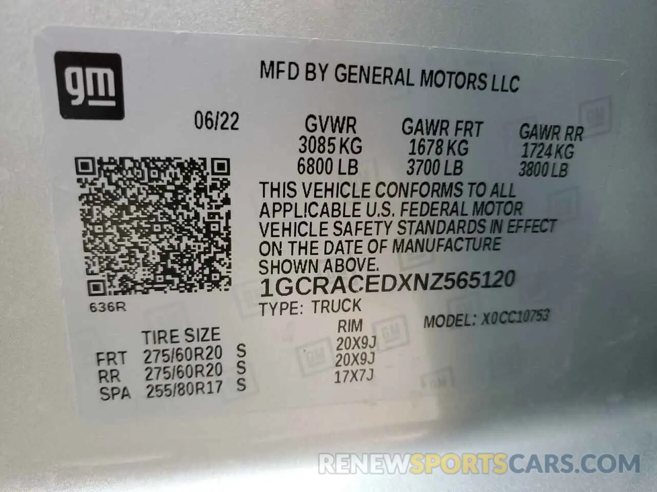 12 fotografías del automóvil dañado 1GCRACEDXNZ565120 CHEVROLET ALL Models 2022