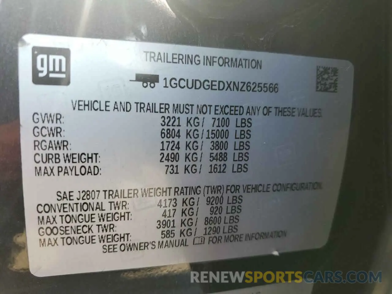 12 fotografías del automóvil dañado 1GCUDGEDXNZ625566 CHEVROLET ALL Models 2022