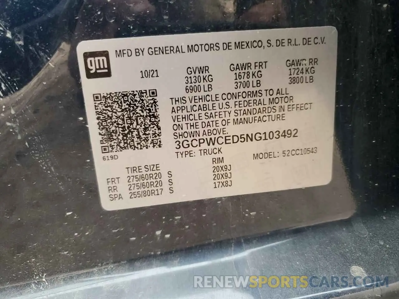 12 fotografías del automóvil dañado 3GCPWCED5NG103492 CHEVROLET ALL Models 2022