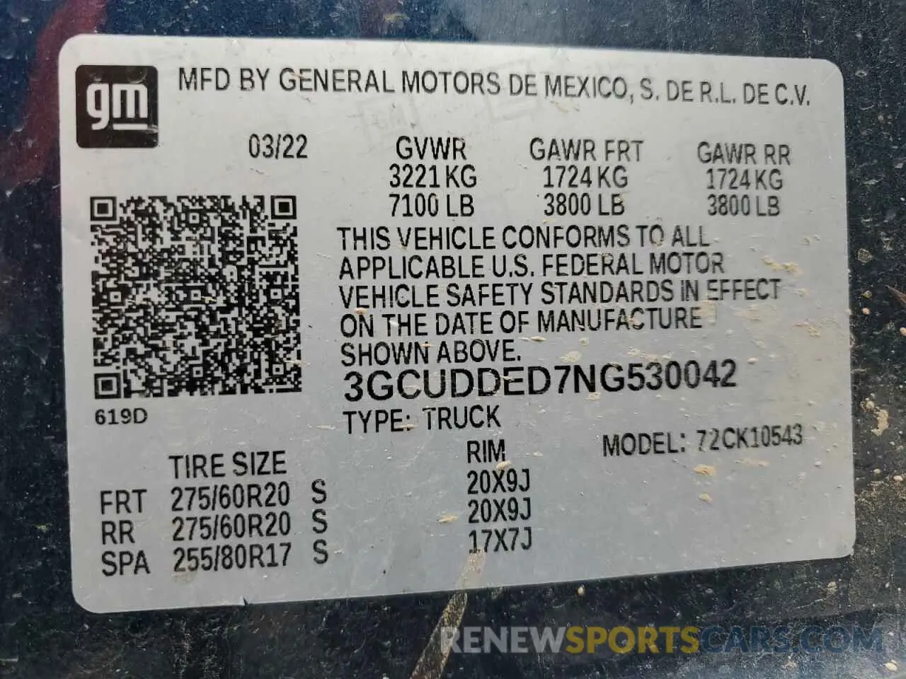 13 fotografías del automóvil dañado 3GCUDDED7NG530042 CHEVROLET ALL Models 2022