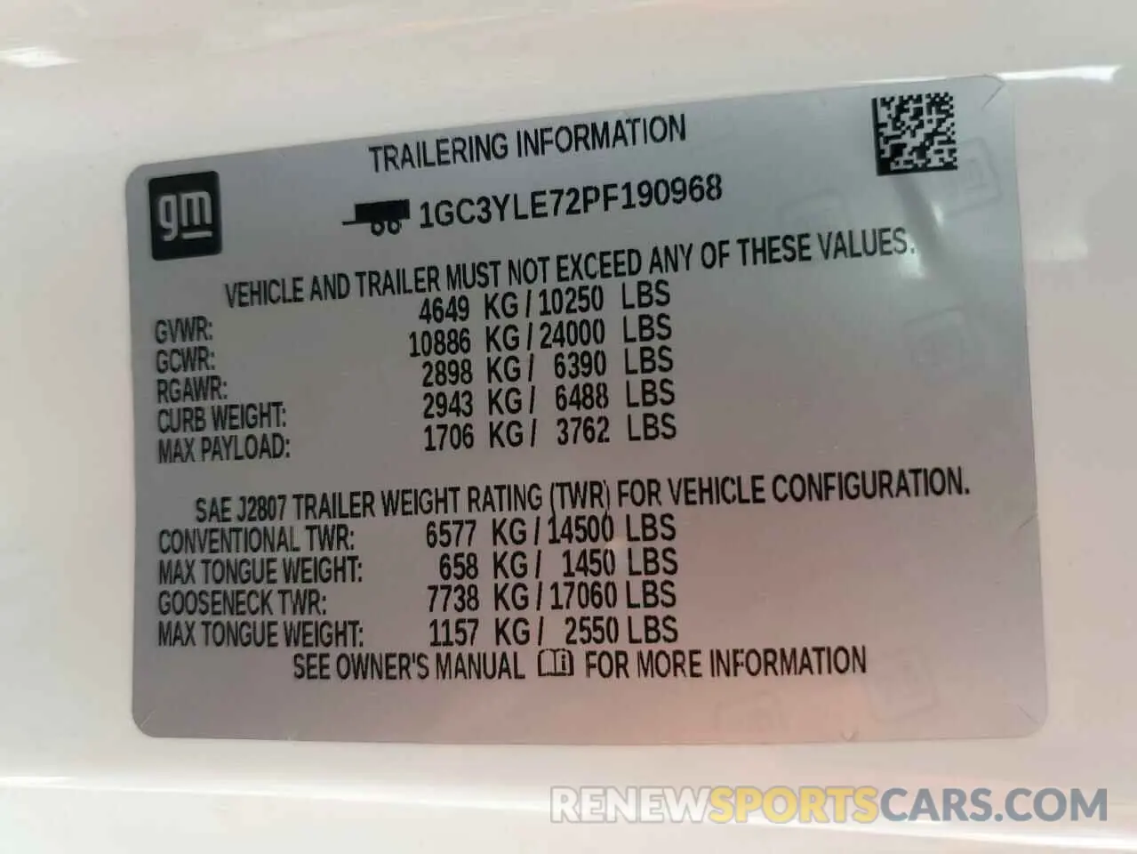 12 fotografías del automóvil dañado 1GC3YLE72PF190968 CHEVROLET ALL Models 2023