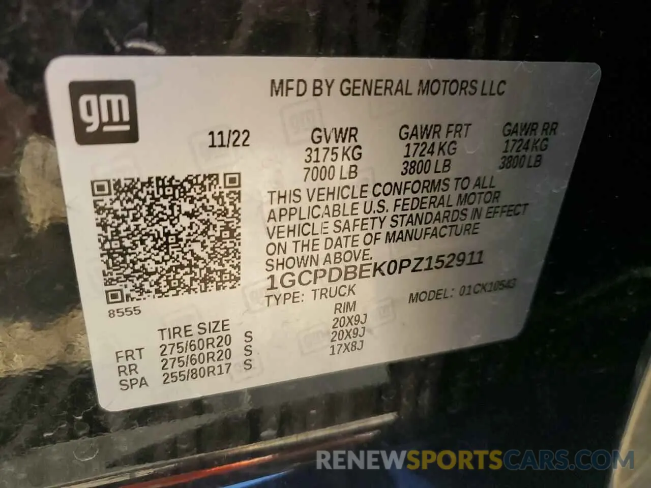 12 fotografías del automóvil dañado 1GCPDBEK0PZ152911 CHEVROLET ALL Models 2023