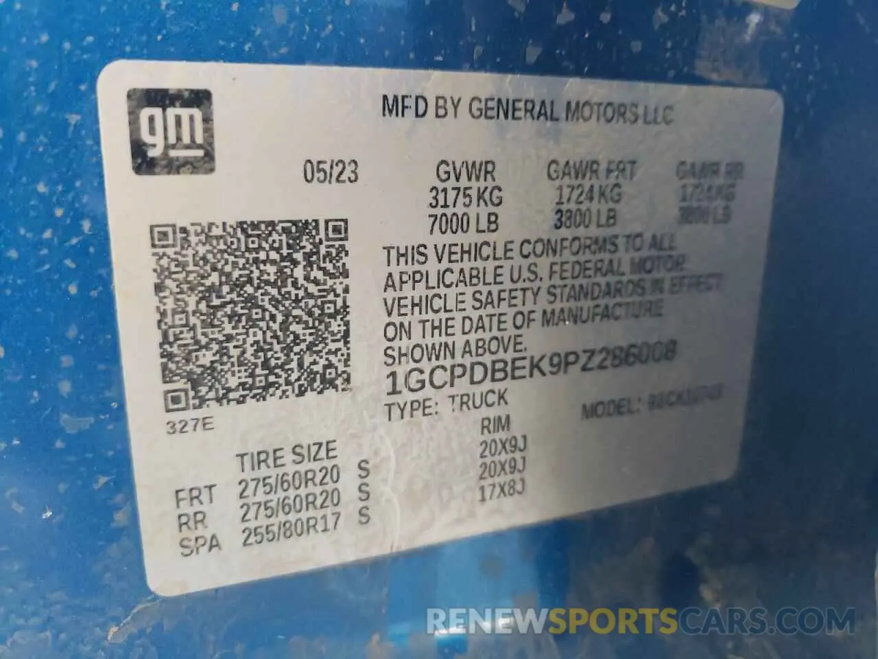 12 fotografías del automóvil dañado 1GCPDBEK9PZ286008 CHEVROLET ALL Models 2023