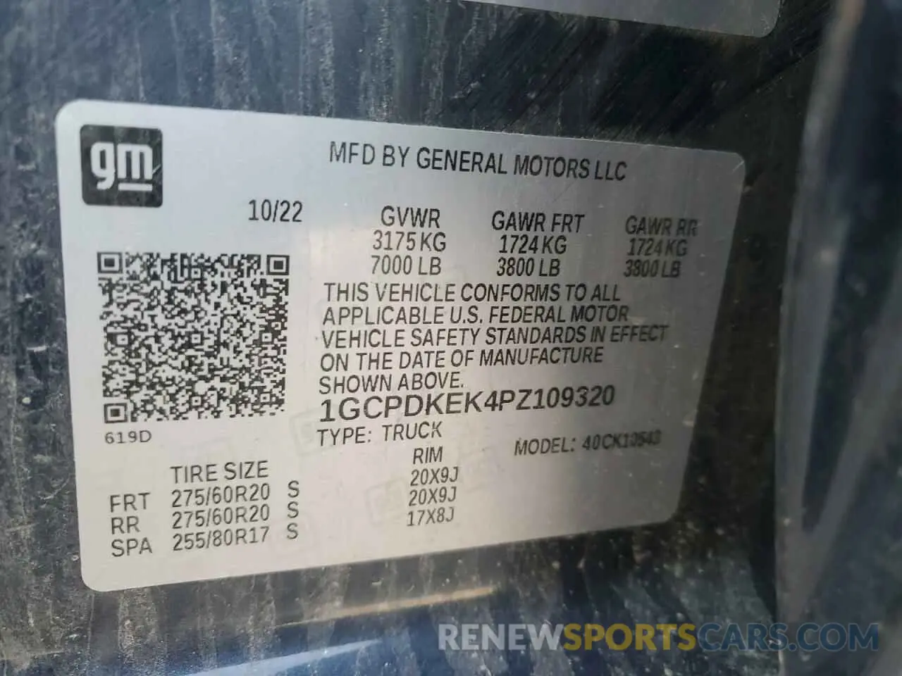 13 fotografías del automóvil dañado 1GCPDKEK4PZ109320 CHEVROLET ALL Models 2023