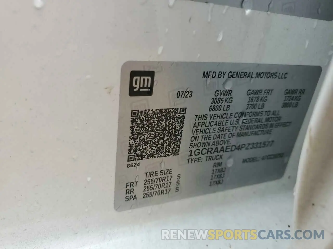 13 fotografías del automóvil dañado 1GCRAAED4PZ331577 CHEVROLET ALL Models 2023