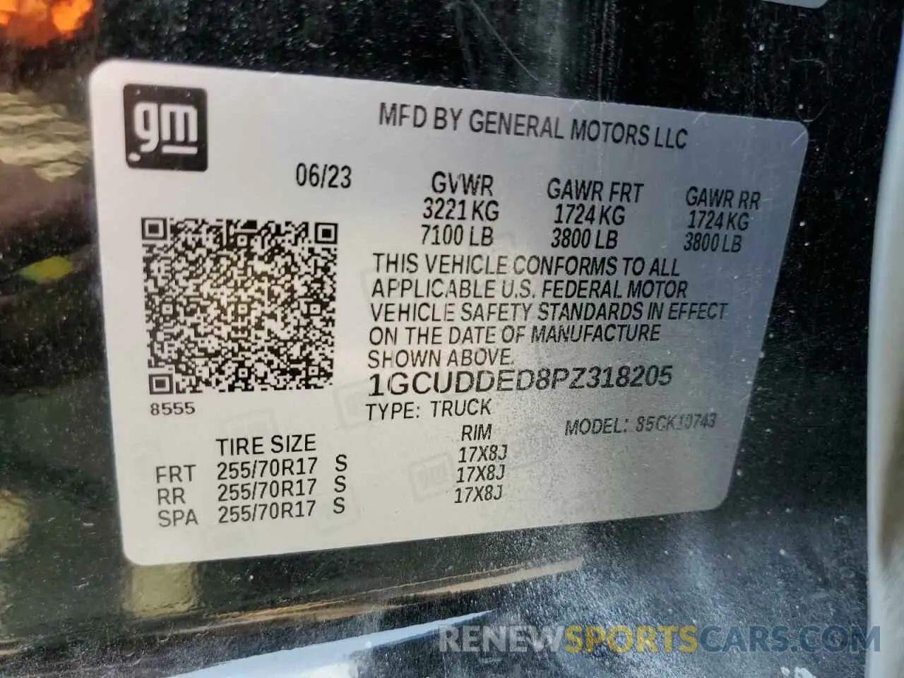 13 fotografías del automóvil dañado 1GCUDDED8PZ318205 CHEVROLET ALL Models 2023