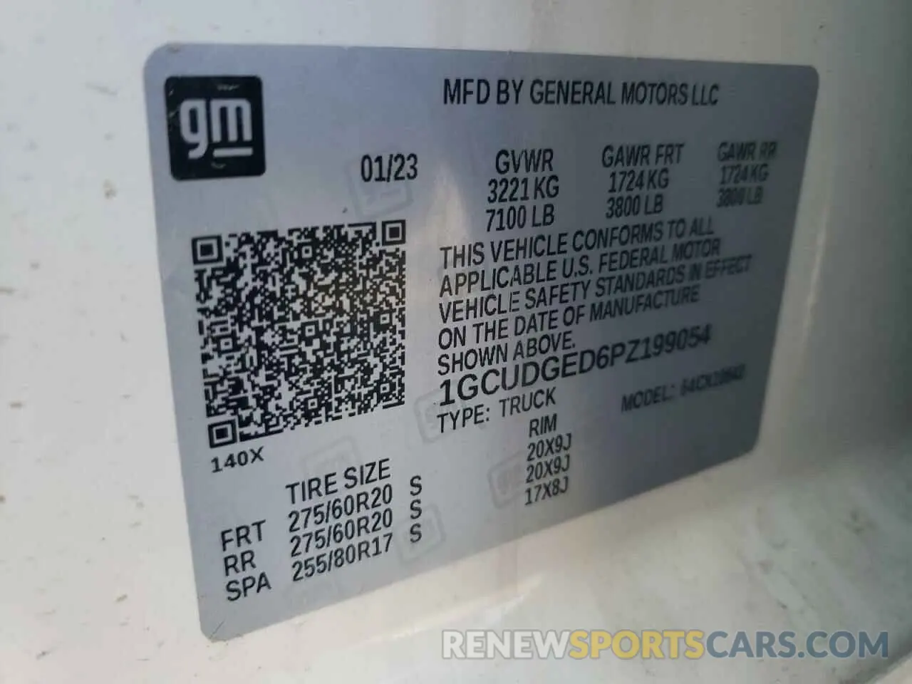 12 fotografías del automóvil dañado 1GCUDGED6PZ199054 CHEVROLET ALL Models 2023