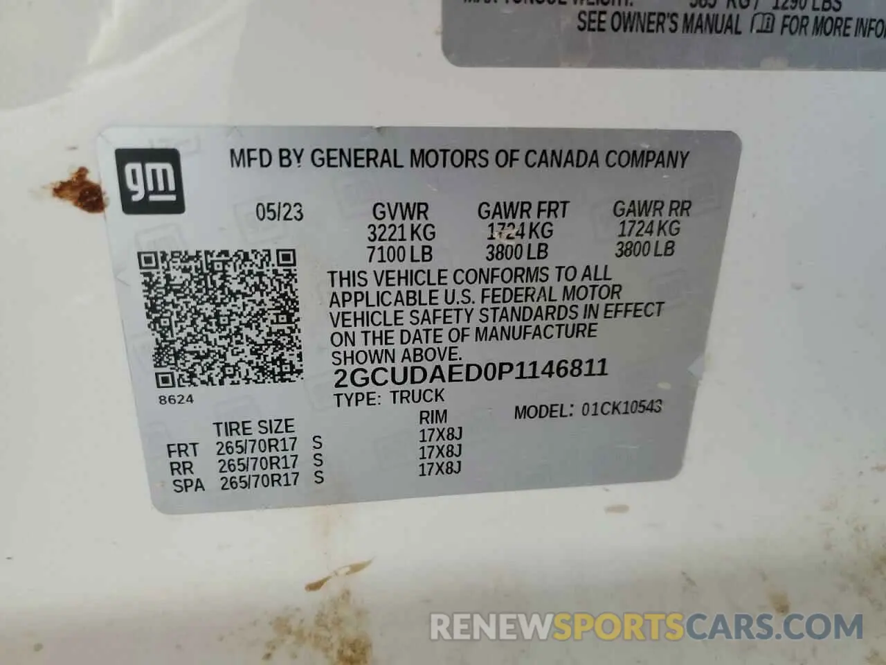 12 fotografías del automóvil dañado 2GCUDAED0P1146811 CHEVROLET ALL Models 2023