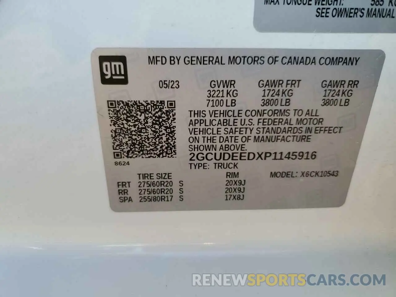 12 fotografías del automóvil dañado 2GCUDEEDXP1145916 CHEVROLET ALL Models 2023