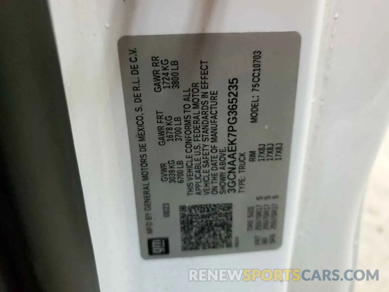 13 fotografías del automóvil dañado 3GCNAAEK7PG365235 CHEVROLET ALL Models 2023