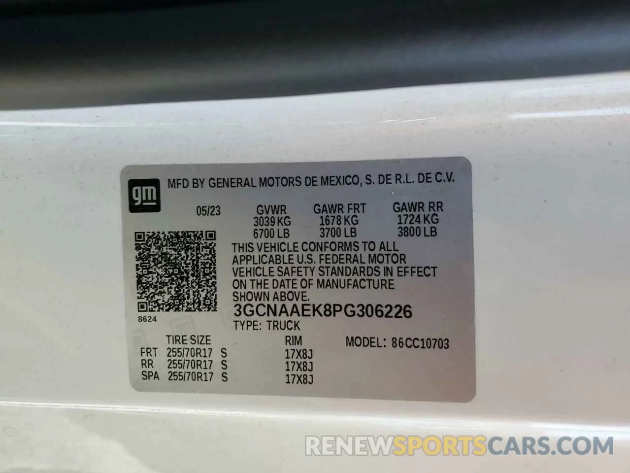 13 fotografías del automóvil dañado 3GCNAAEK8PG306226 CHEVROLET ALL Models 2023