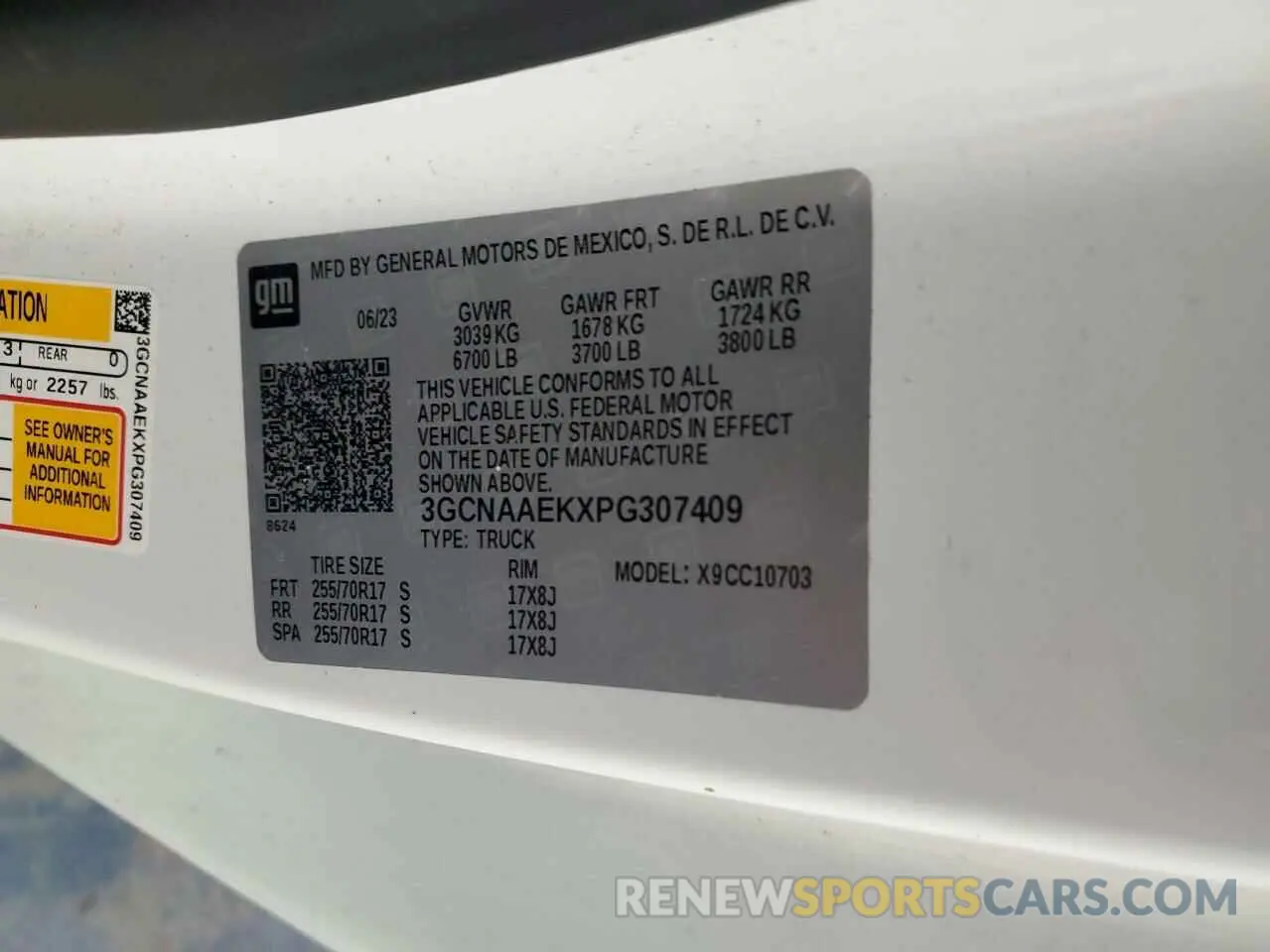 12 fotografías del automóvil dañado 3GCNAAEKXPG307409 CHEVROLET ALL Models 2023