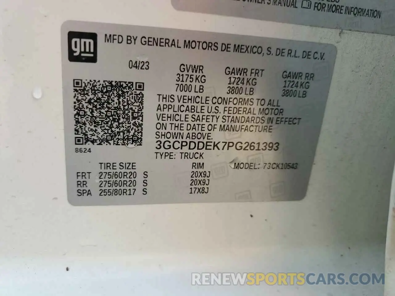 12 fotografías del automóvil dañado 3GCPDDEK7PG261393 CHEVROLET ALL Models 2023