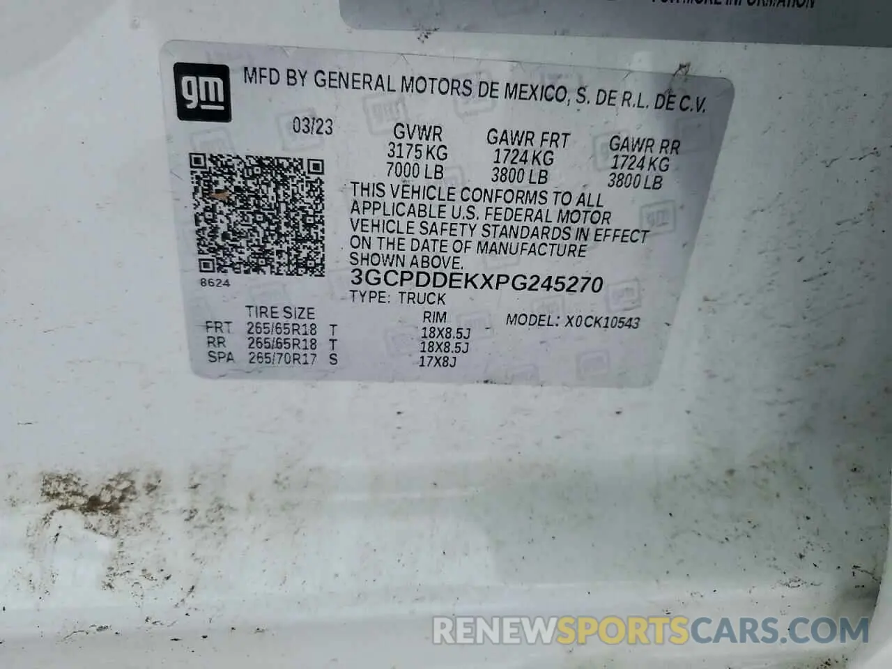 12 fotografías del automóvil dañado 3GCPDDEKXPG245270 CHEVROLET ALL Models 2023