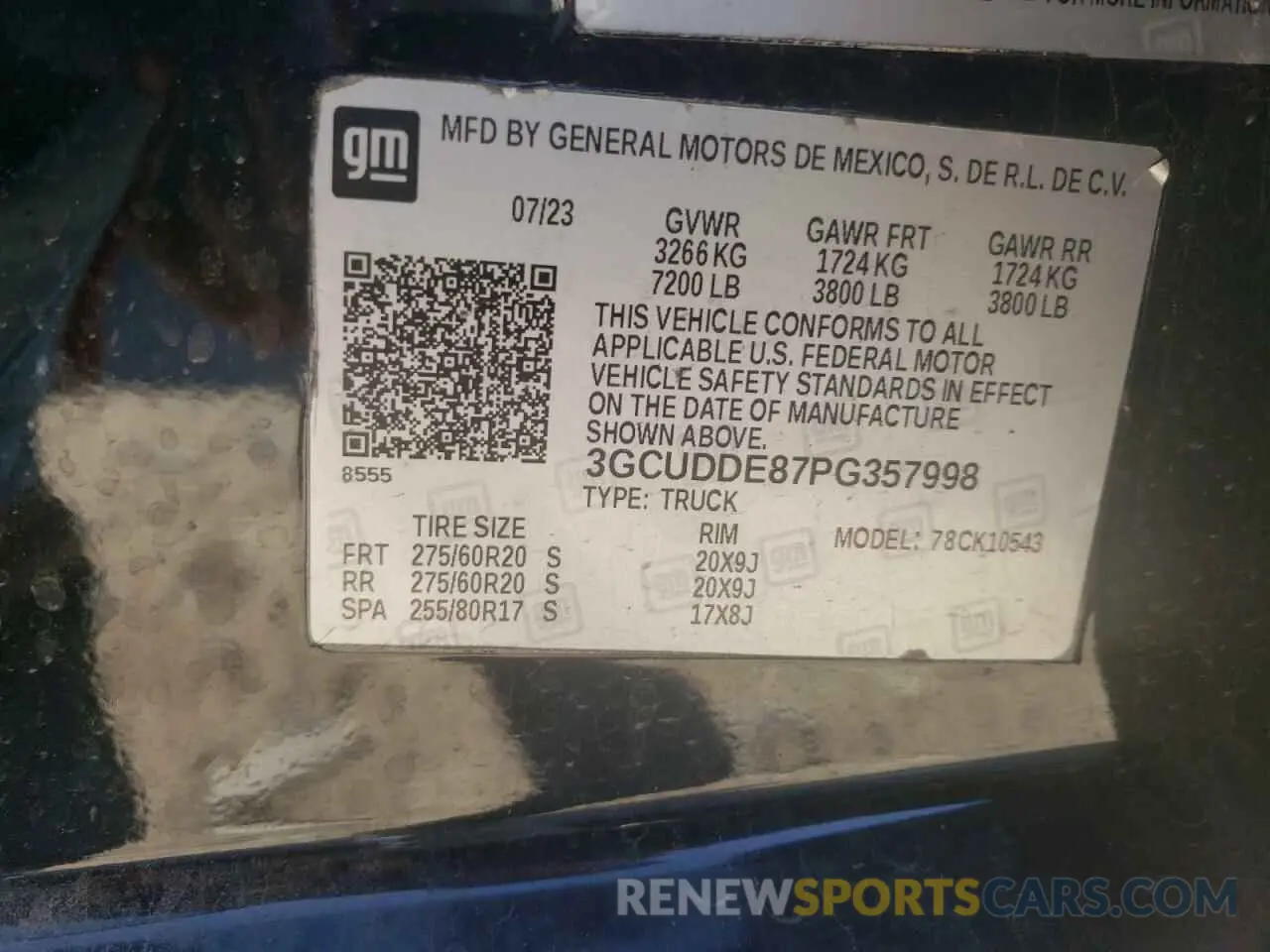 13 fotografías del automóvil dañado 3GCUDDE87PG357998 CHEVROLET ALL Models 2023