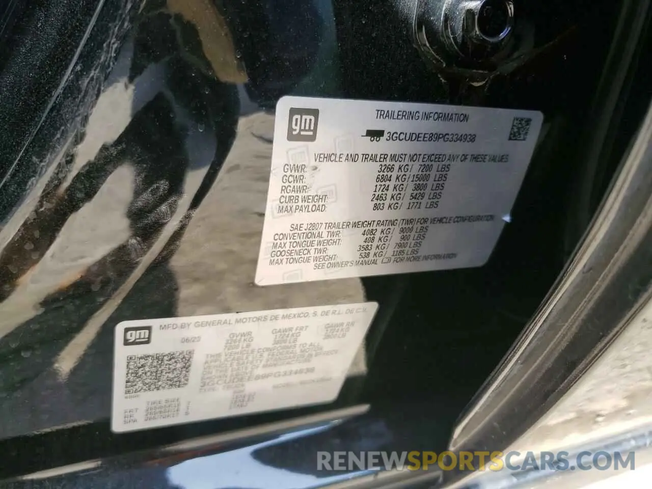 12 fotografías del automóvil dañado 3GCUDEE89PG334938 CHEVROLET ALL Models 2023