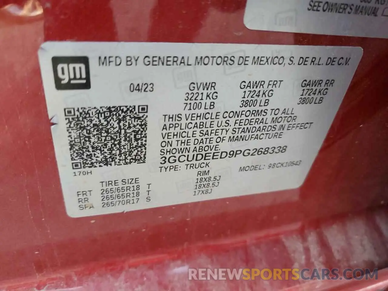12 fotografías del automóvil dañado 3GCUDEED9PG268338 CHEVROLET ALL Models 2023
