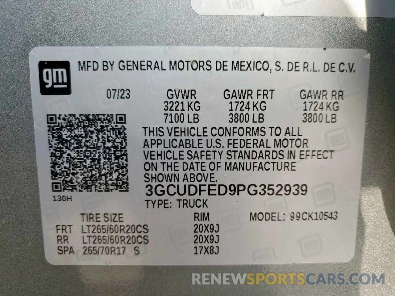 13 fotografías del automóvil dañado 3GCUDFED9PG352939 CHEVROLET ALL Models 2023