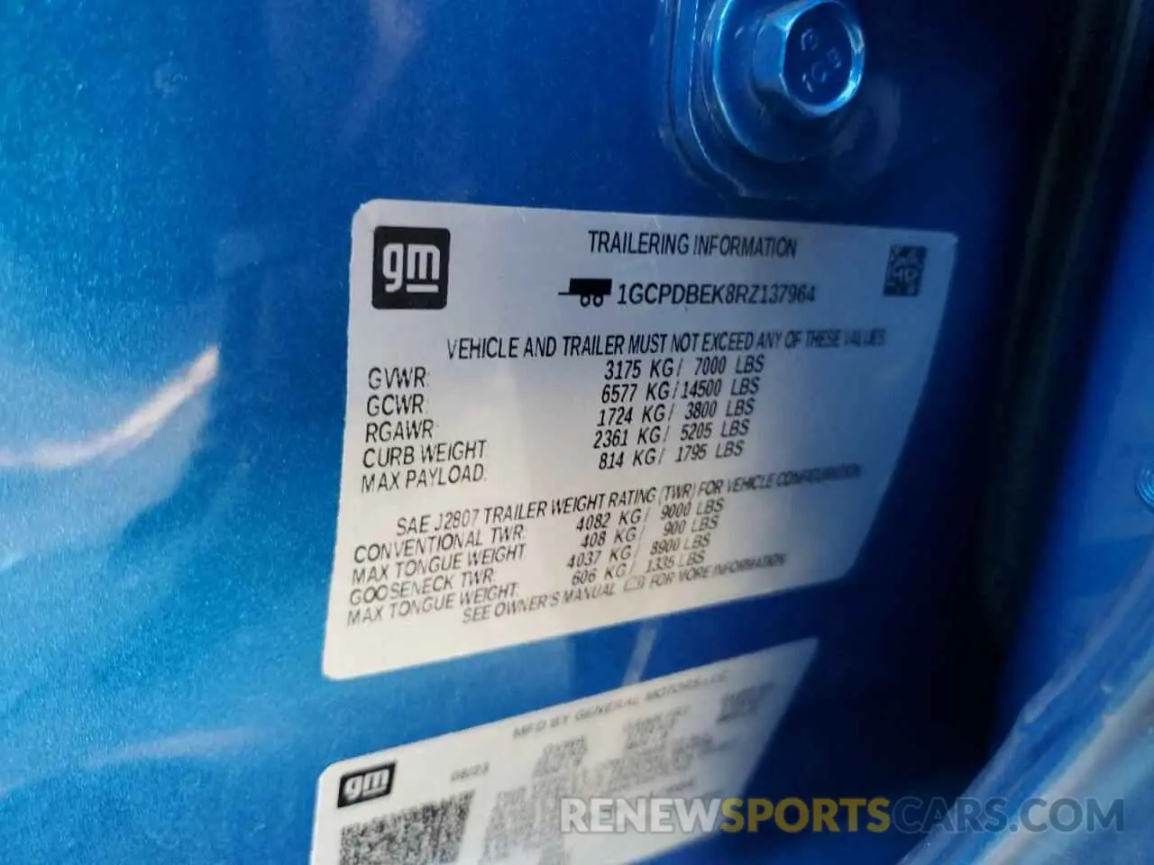 12 fotografías del automóvil dañado 1GCPDBEK8RZ137964 CHEVROLET ALL Models 2024