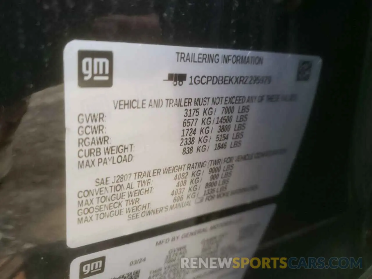 14 fotografías del automóvil dañado 1GCPDBEKXRZ295979 CHEVROLET ALL Models 2024