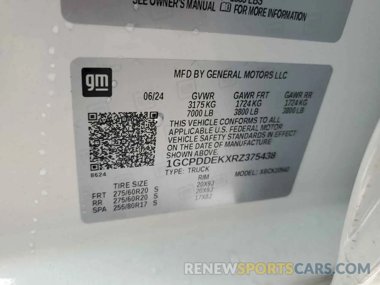12 fotografías del automóvil dañado 1GCPDDEKXRZ375438 CHEVROLET ALL Models 2024