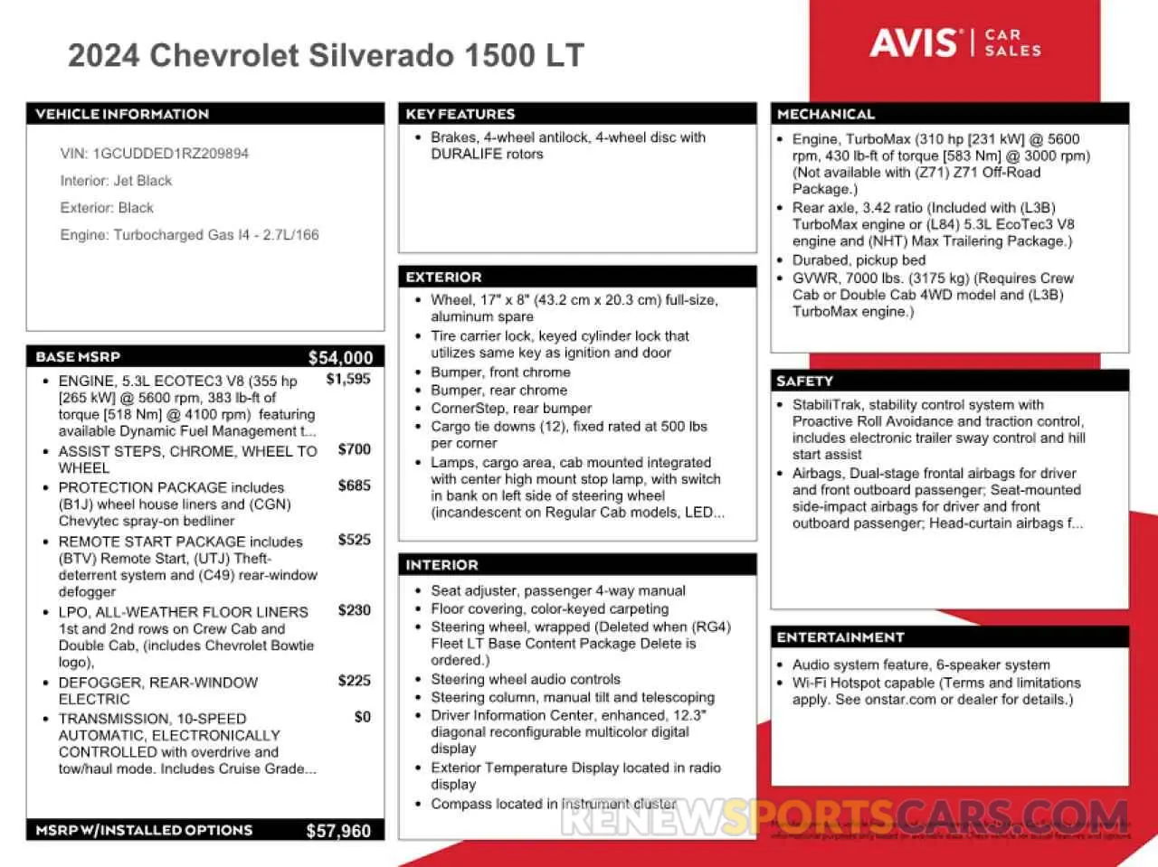 12 fotografías del automóvil dañado 1GCUDDED1RZ209894 CHEVROLET ALL Models 2024
