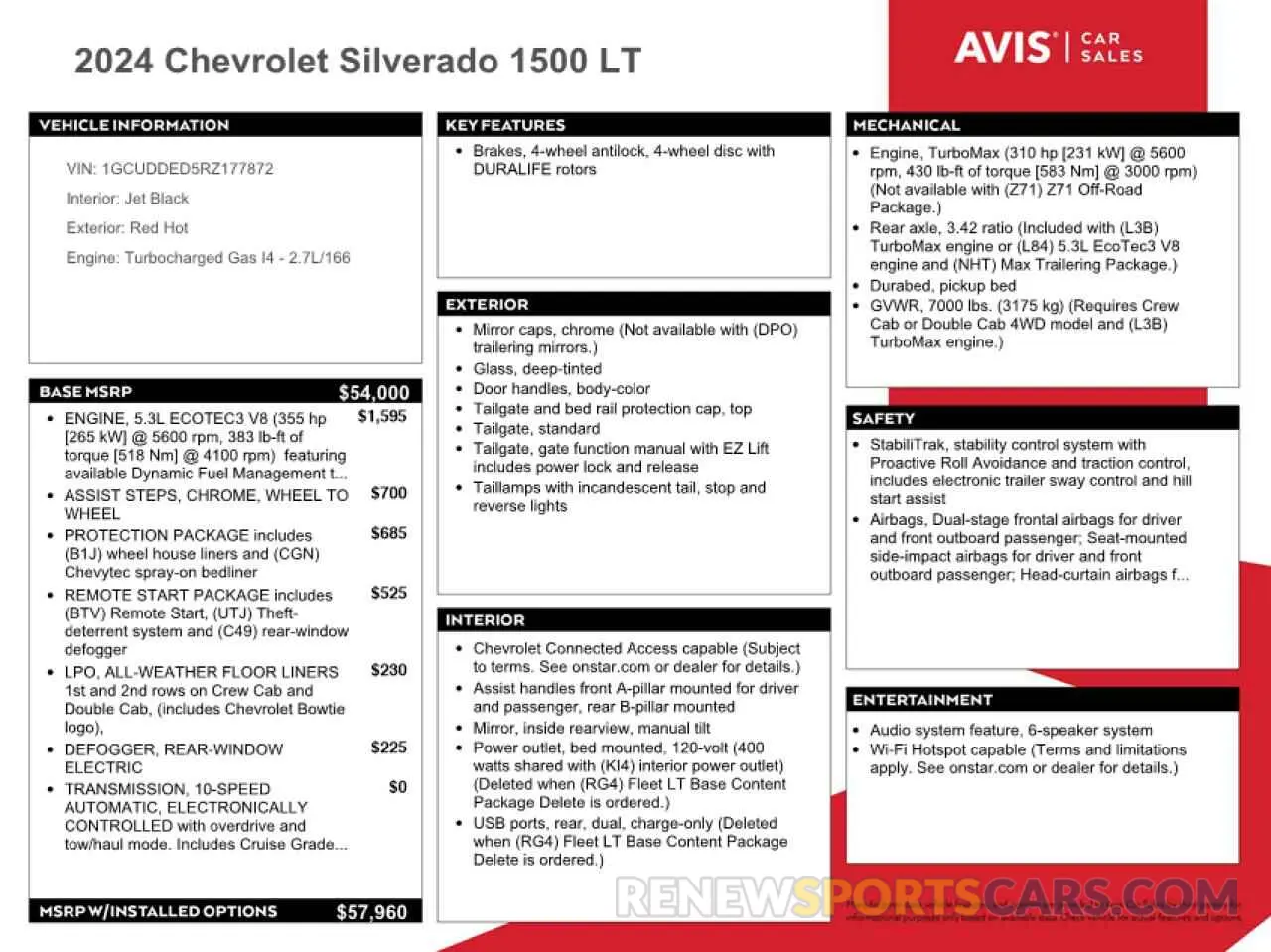 12 fotografías del automóvil dañado 1GCUDDED5RZ177872 CHEVROLET ALL Models 2024