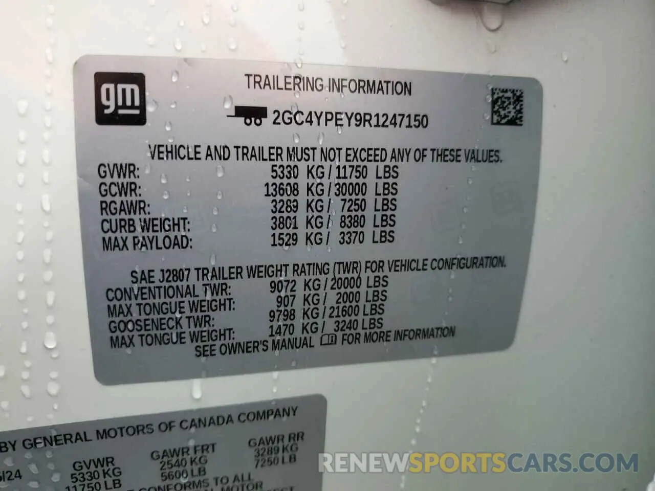 12 fotografías del automóvil dañado 2GC4YPEY9R1247150 CHEVROLET ALL Models 2024